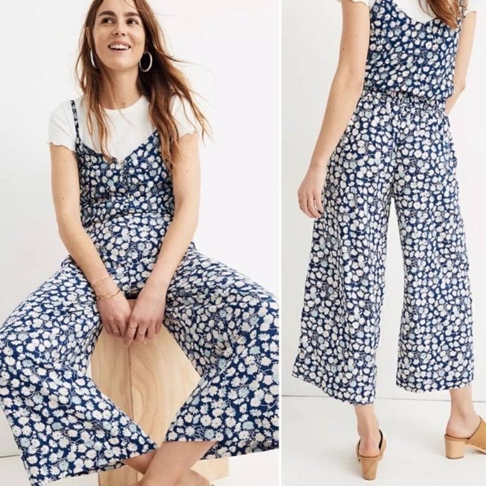 Madewell Huston Pull-On Crop Pants in French Floral